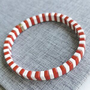 Roxanne Assoulin Only Love Enamel Bracelet | Red White Beads Gold